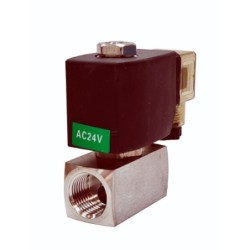 Electroválvula inox 2/2 nc 120 bar 24 v ac 1/2” alta presión